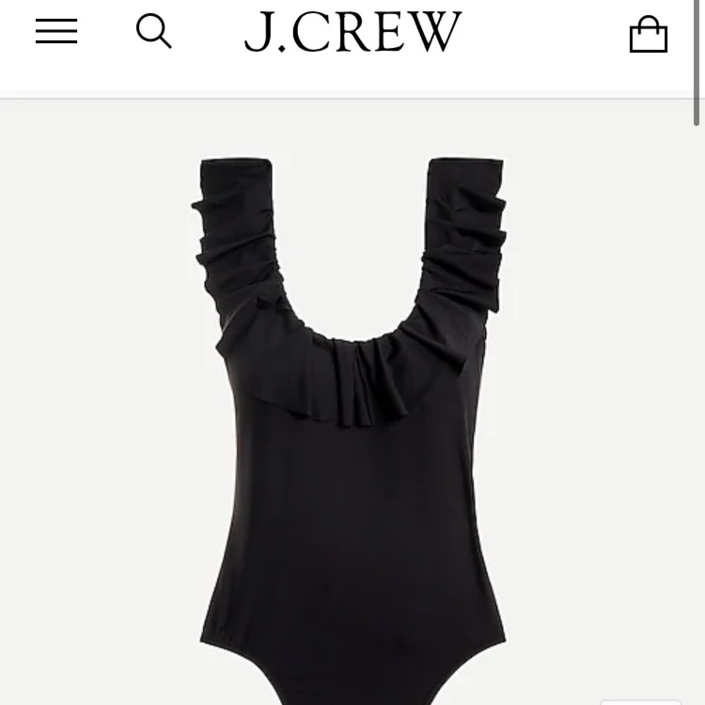 NWT J. Crew Ruffle Scoopback Swimsuit